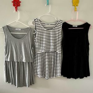 3 nursing/maternity tanks